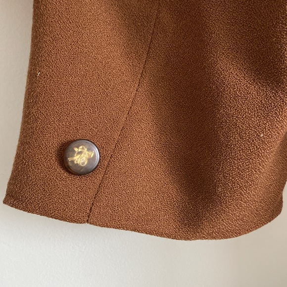Vintage Caramel Wool Blazer - Picture 9 of 9